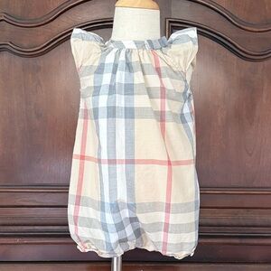 BURBERRY Plaid Romper 18M VGUC